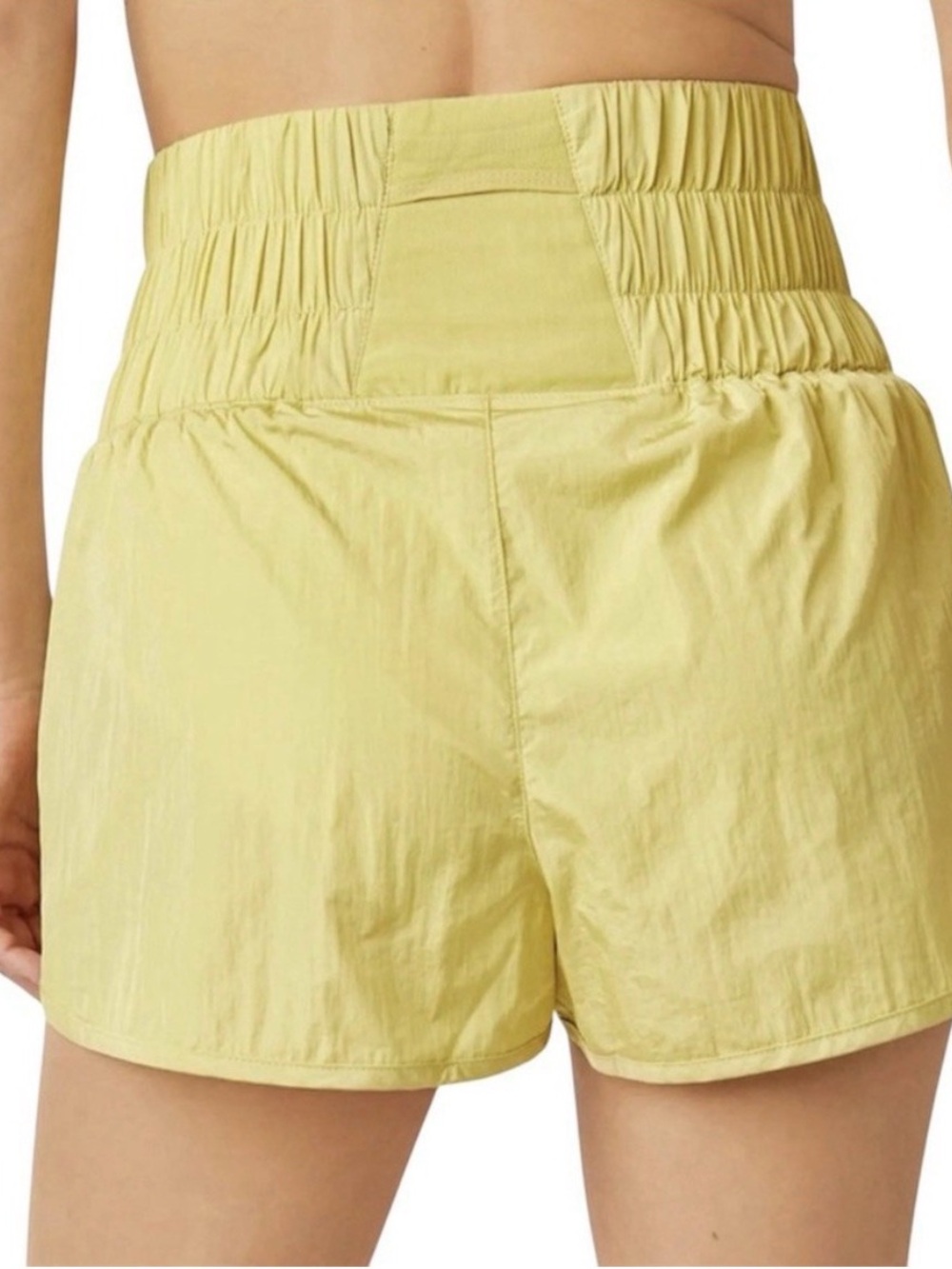 NWOT FP Movement by Free People High-Waist “The Way Home” Shorts in Yellow - Picture 2 of 10